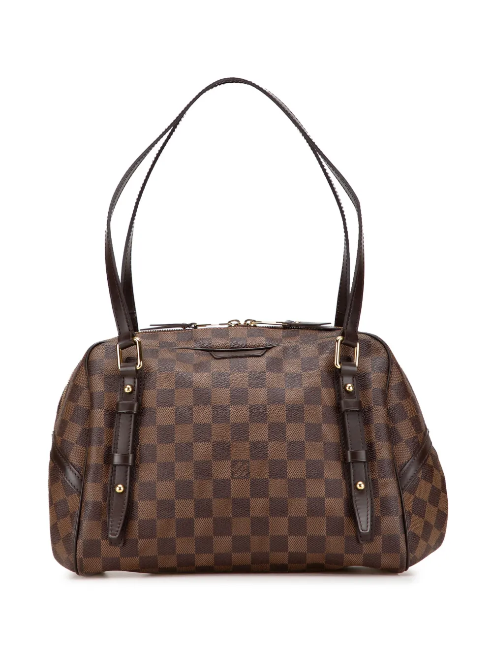 Louis Vuitton Pre-Owned 2010s ダミエ エベヌ リビングトン GM ショルダーバッグ - ブラウン Louis Vuitton Pre-Owned 2010s ダミエ エベヌ リビングトン GM ショルダーバッグ - ブラウン