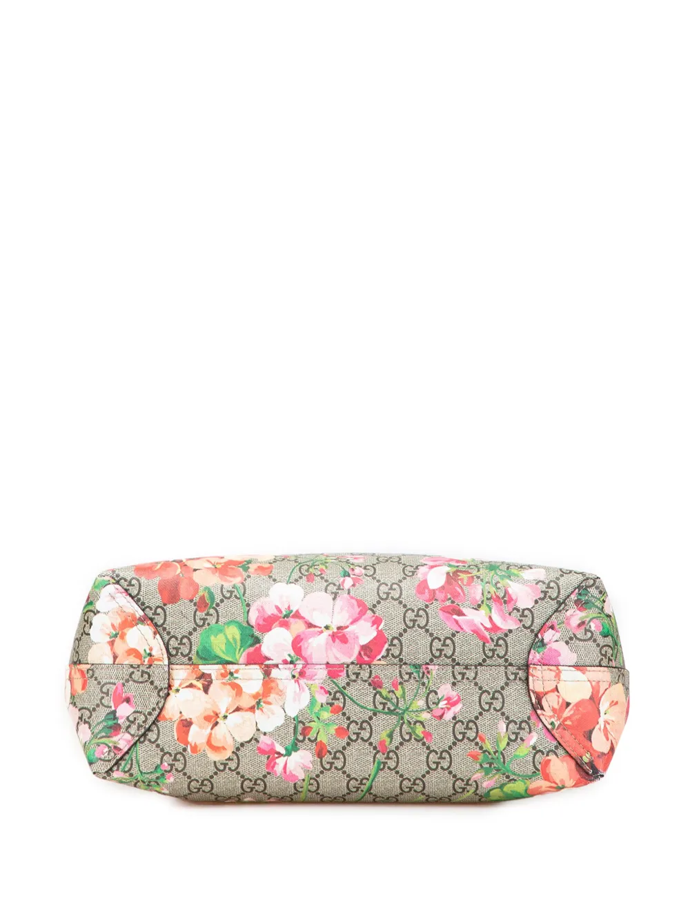 Pre-owned Gucci 2016 Small Gg Supreme Blooms Reversible Tote Bag In Brown