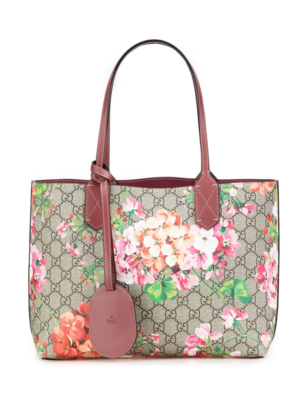 Gucci Pre-Owned 2016 Small GG Supreme Blooms Reversible tote bag | Brown | Image 1