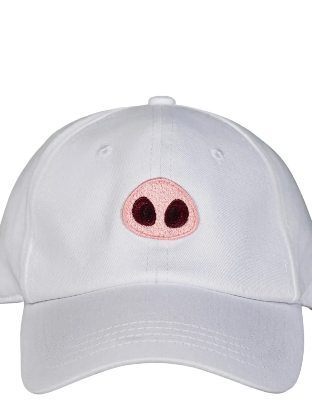 BEEFBAR pig-nose embroidered baseball cap - Wit