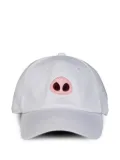 BEEFBAR pig-nose embroidered baseball cap - White