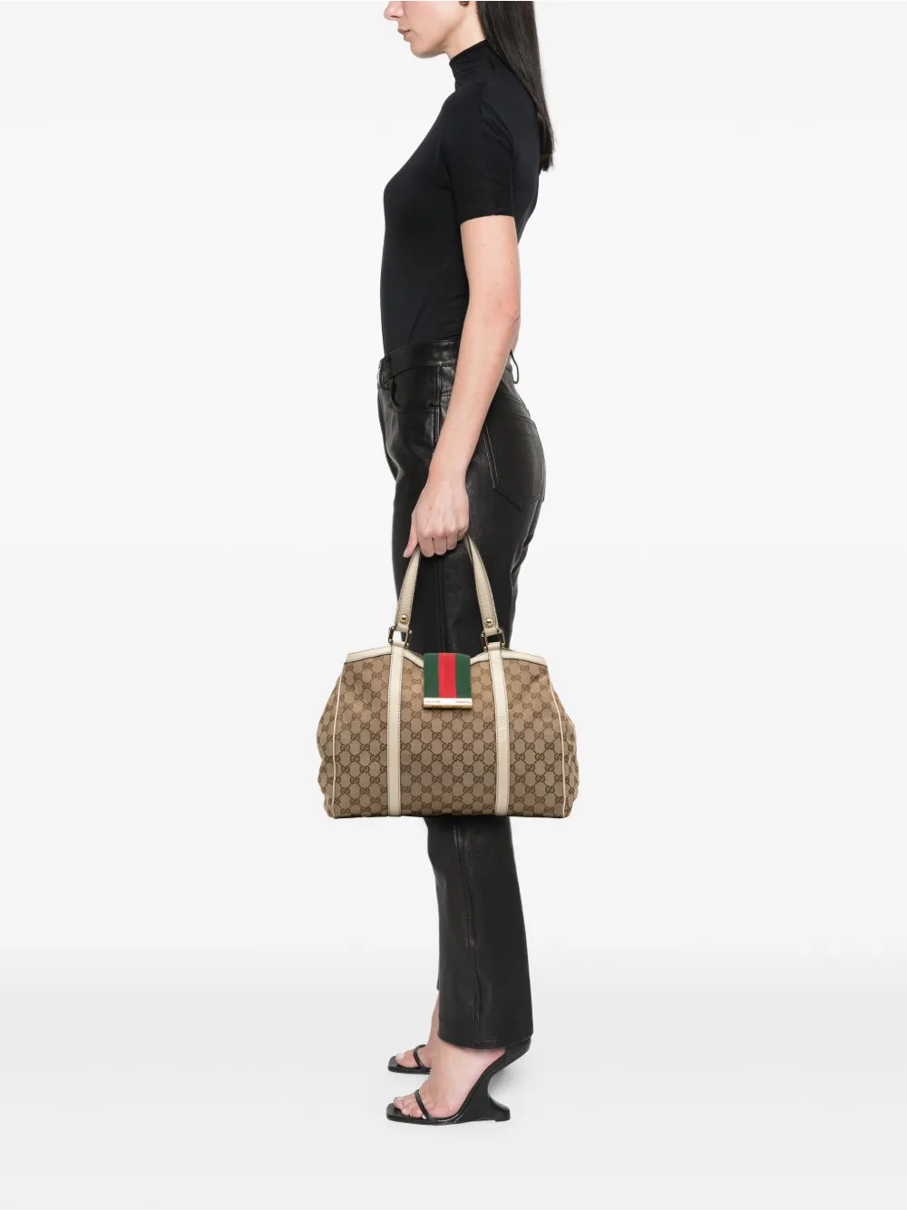 Gucci Pre-Owned 2016-2025 GG Canvas Web New Ladies tote bag | Pre-Owned | Image 2
