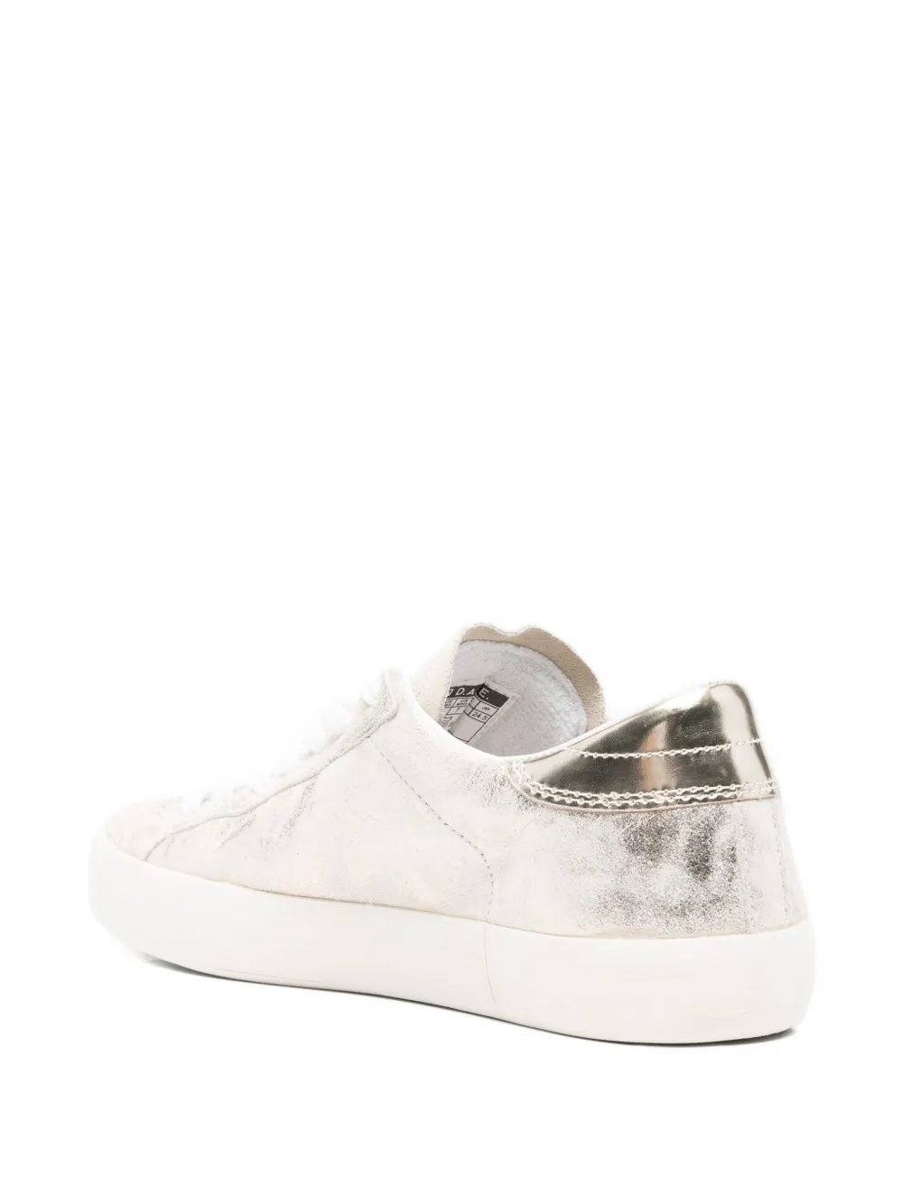 D.A.T.E. metallic-effect leather sneakers Gold