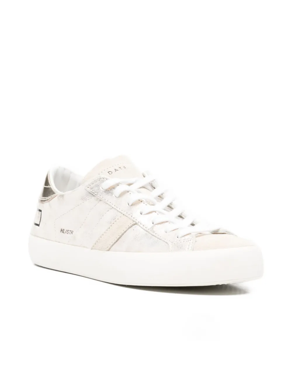 D.A.T.E. metallic-effect leather sneakers Gold