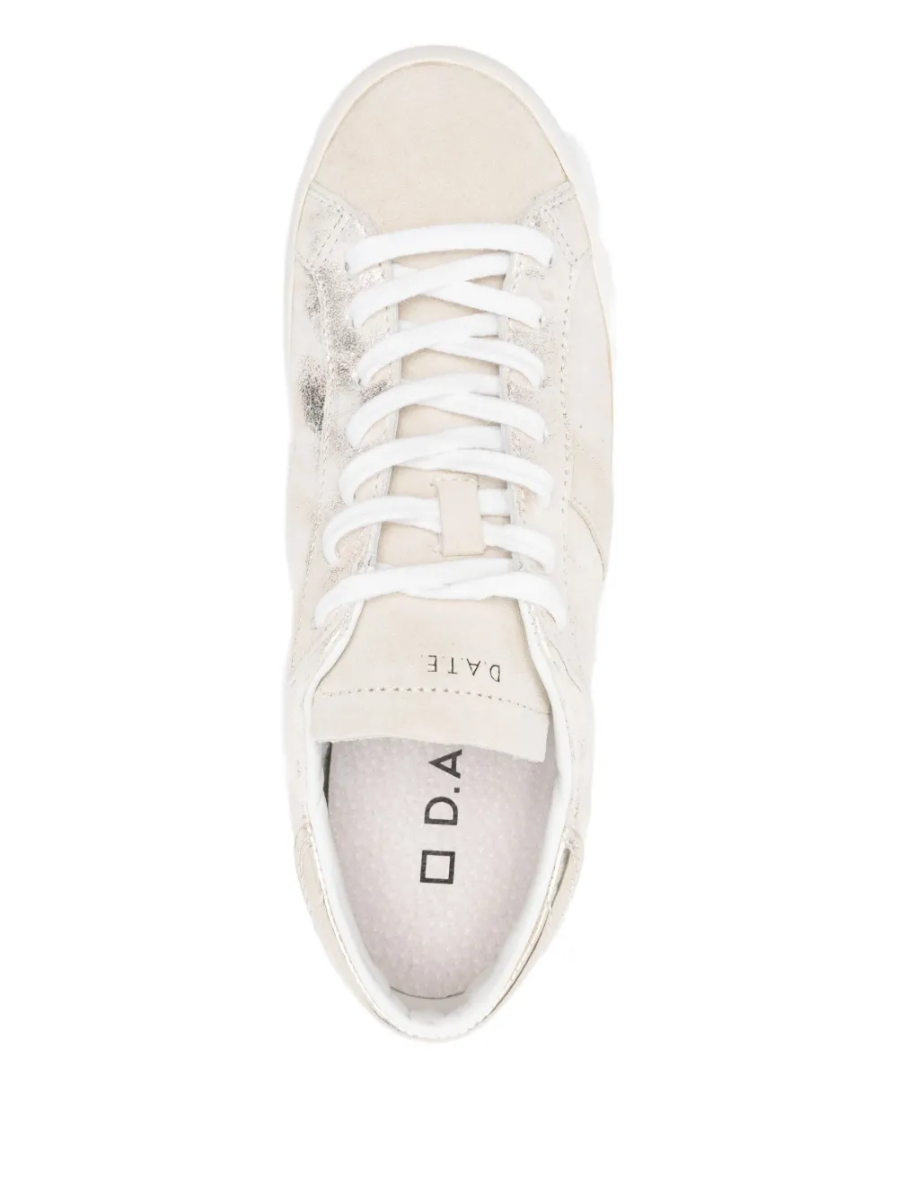 D.A.T.E. metallic-effect leather sneakers Gold