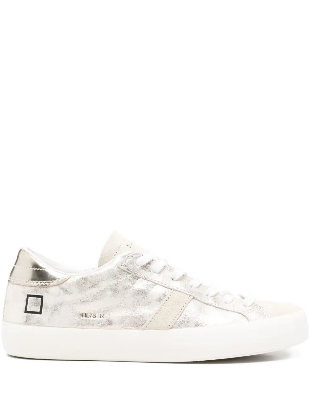 D.A.T.E. metallic-effect leather sneakers Gold