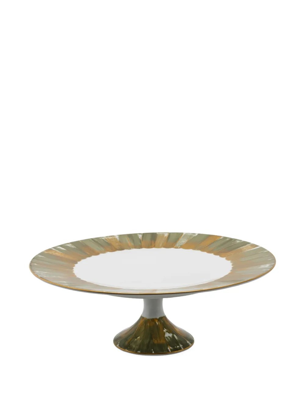 MARIE DAAGE Panache brushstroke cake stand (30.5cm) | Green | Image 1