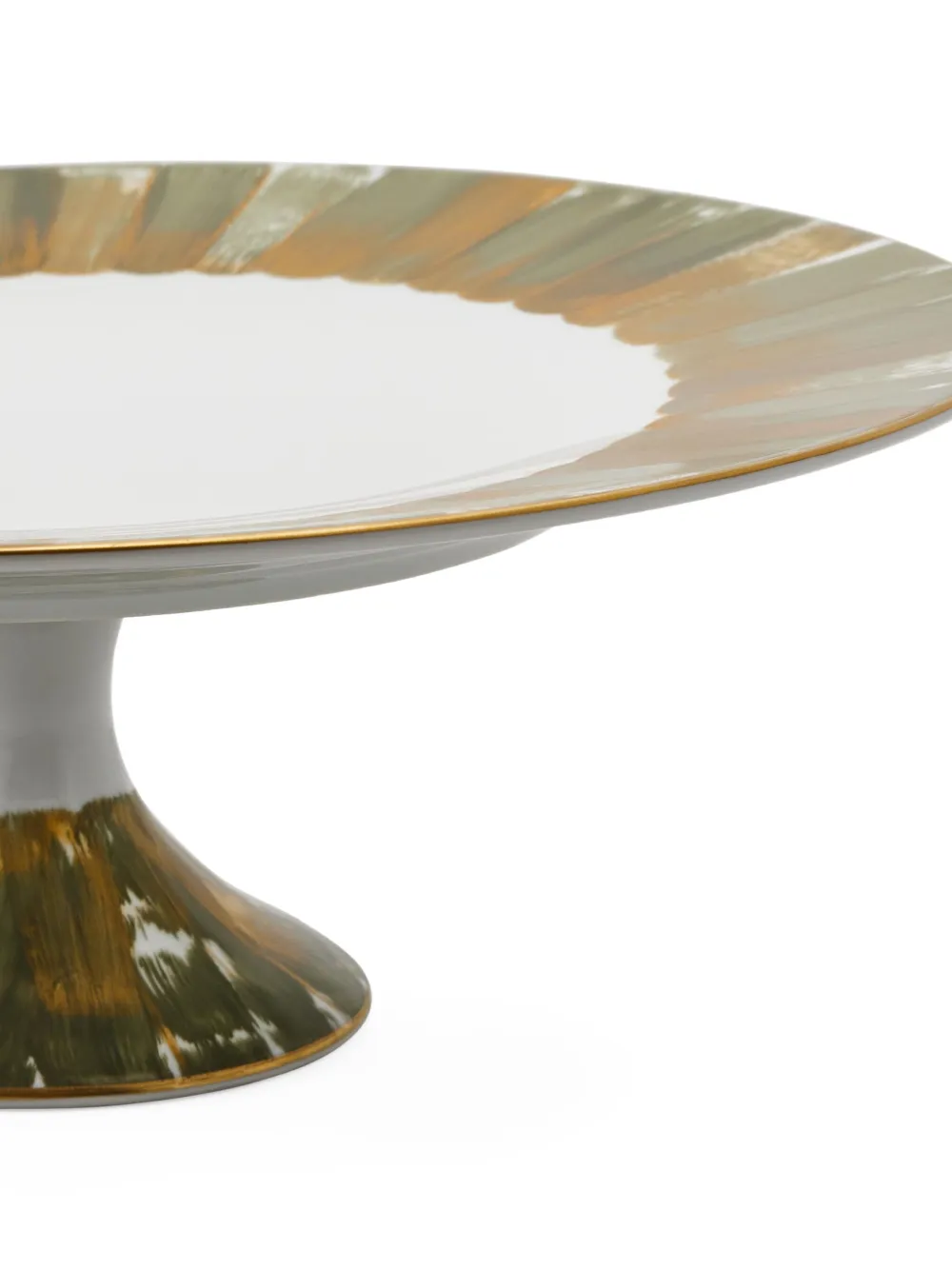 Marie Daage Panache Brushstroke Cake Stand (30.5cm) In Green