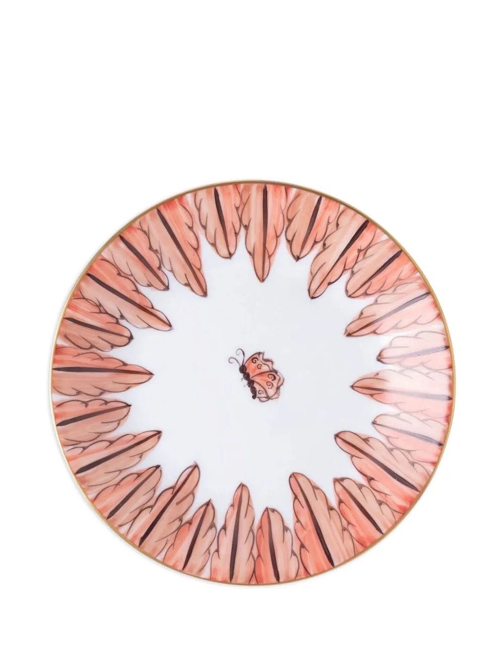 MARIE DAAGE  Palmyre Bread feather-butterfly bread plate (15cm) | Orange | Image 1
