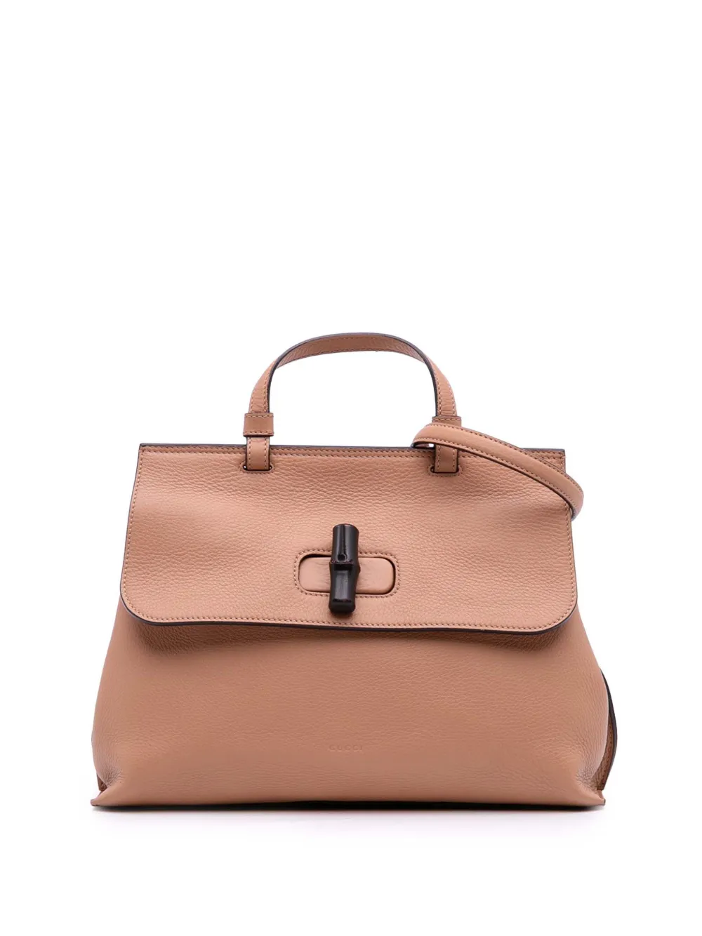 Gucci Pre-Owned 2016-2025 ミディアム レザー バンブー デイリー サッチェルバッグ - ブラウン Gucci Pre-Owned 2016-2025 ミディアム レザー バンブー デイリー サッチェルバッグ - ブラウン