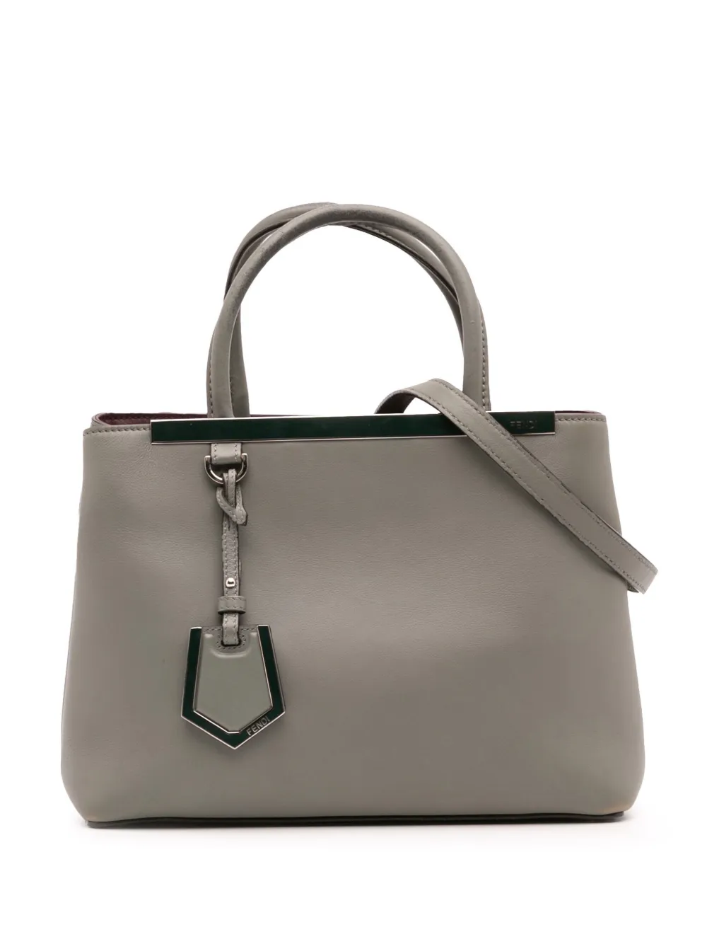 Fendi Pre-Owned 2014-2025 Petite Leather 2Jours satchel | Grey | Image 1