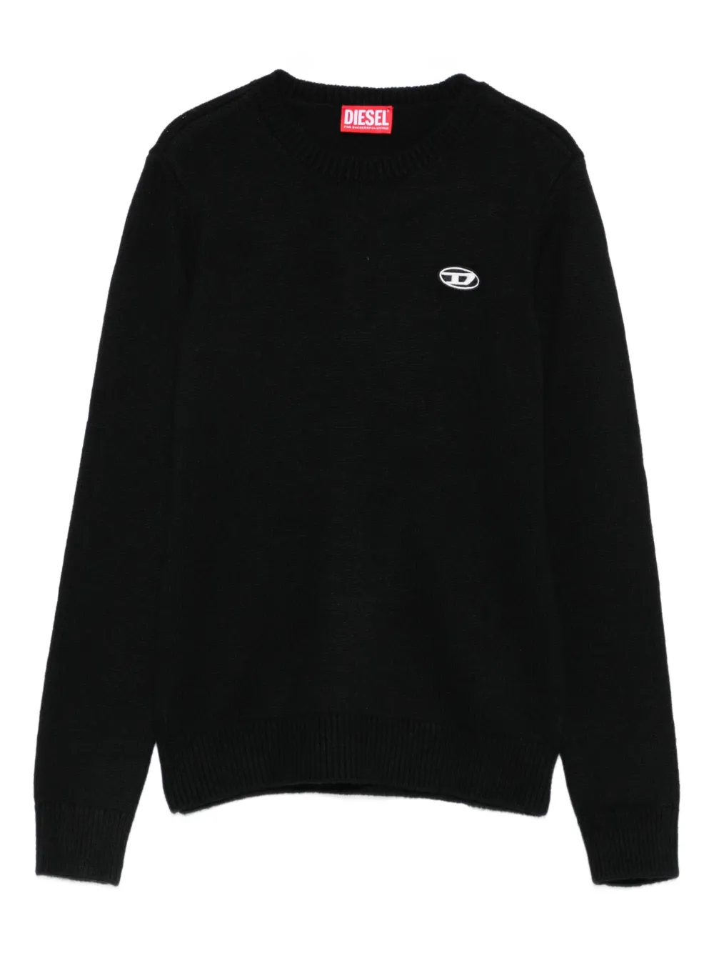 Diesel Kids logo-embroidered crew-neck sweater | Black | Image 1