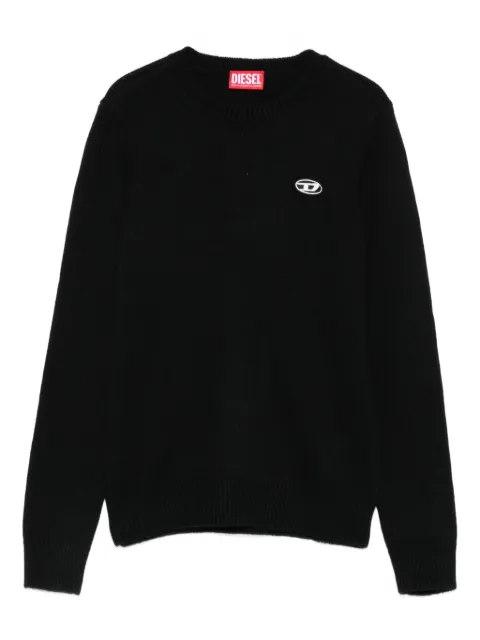 Diesel Kids Agasalho decote careca com logo bordado