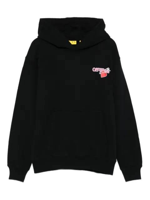 Off-White Kids heart-safety pin hoodie