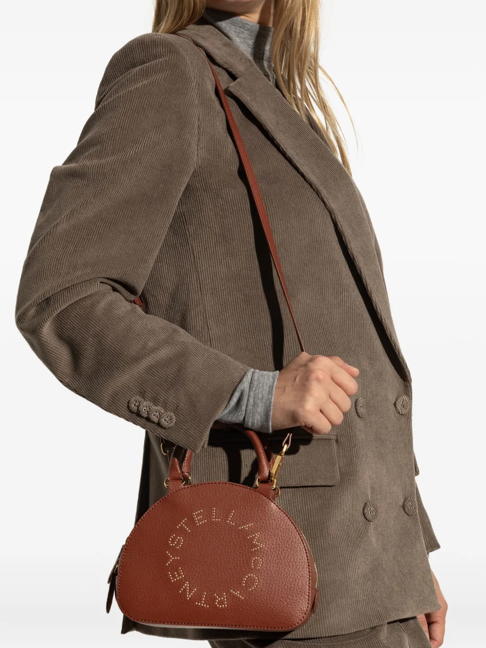 Stella McCartney Shopper verfraaid met studs - Bruin
