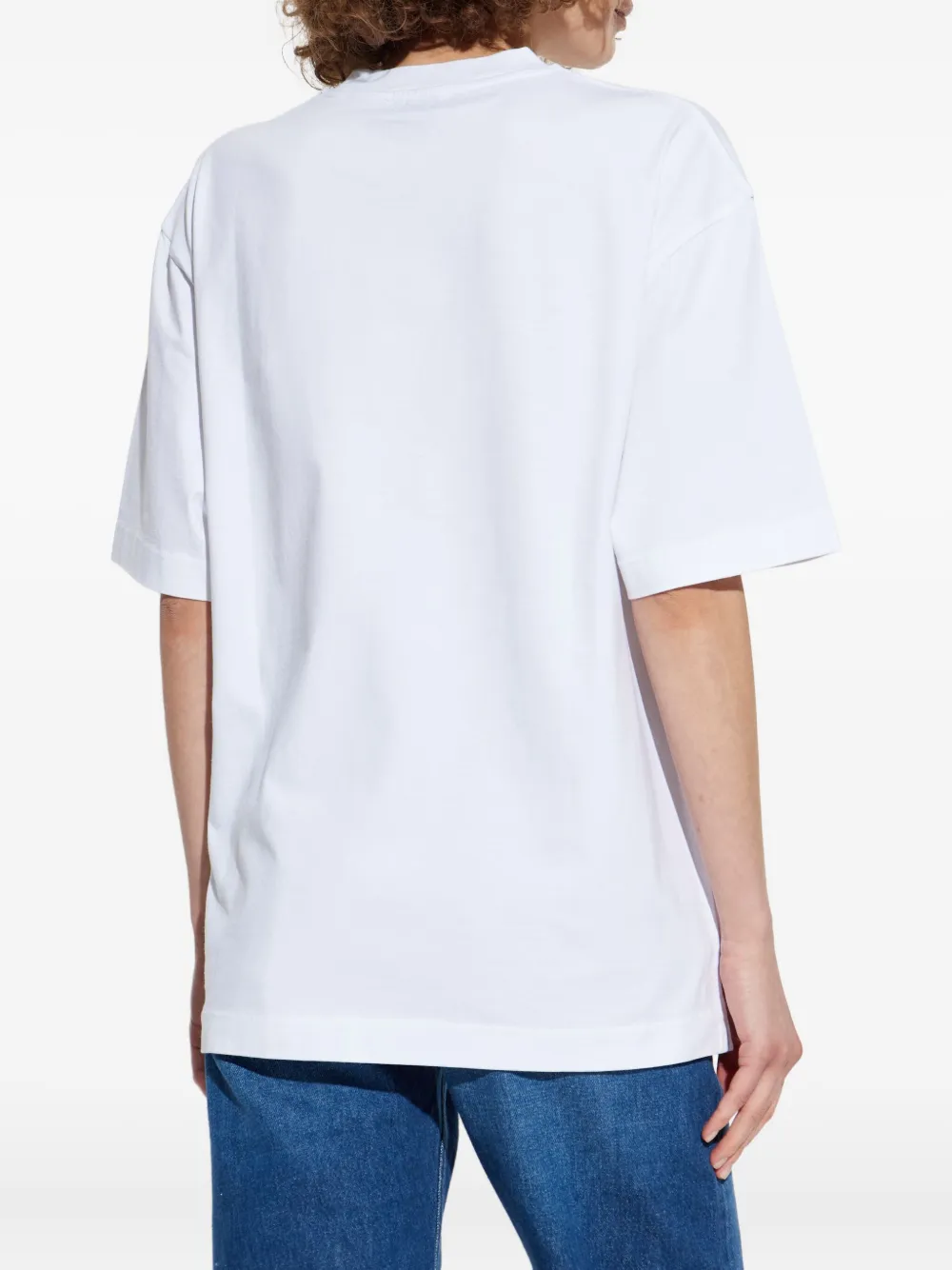 Off-White Katoenen T-shirt met korte mouwen Wit