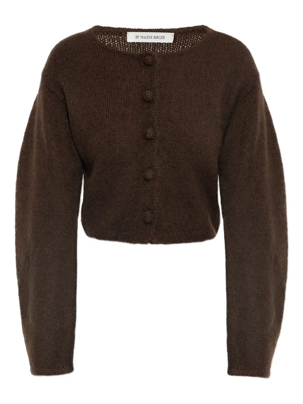 By Malene Birger تنورة بحياكة مضلعة وبزينة أزرار | بني | Image 1