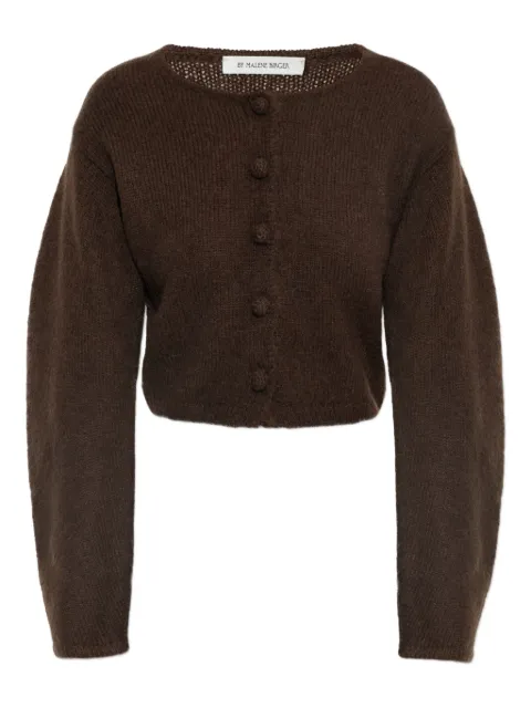 By Malene Birger button-detailed ribbed skirt