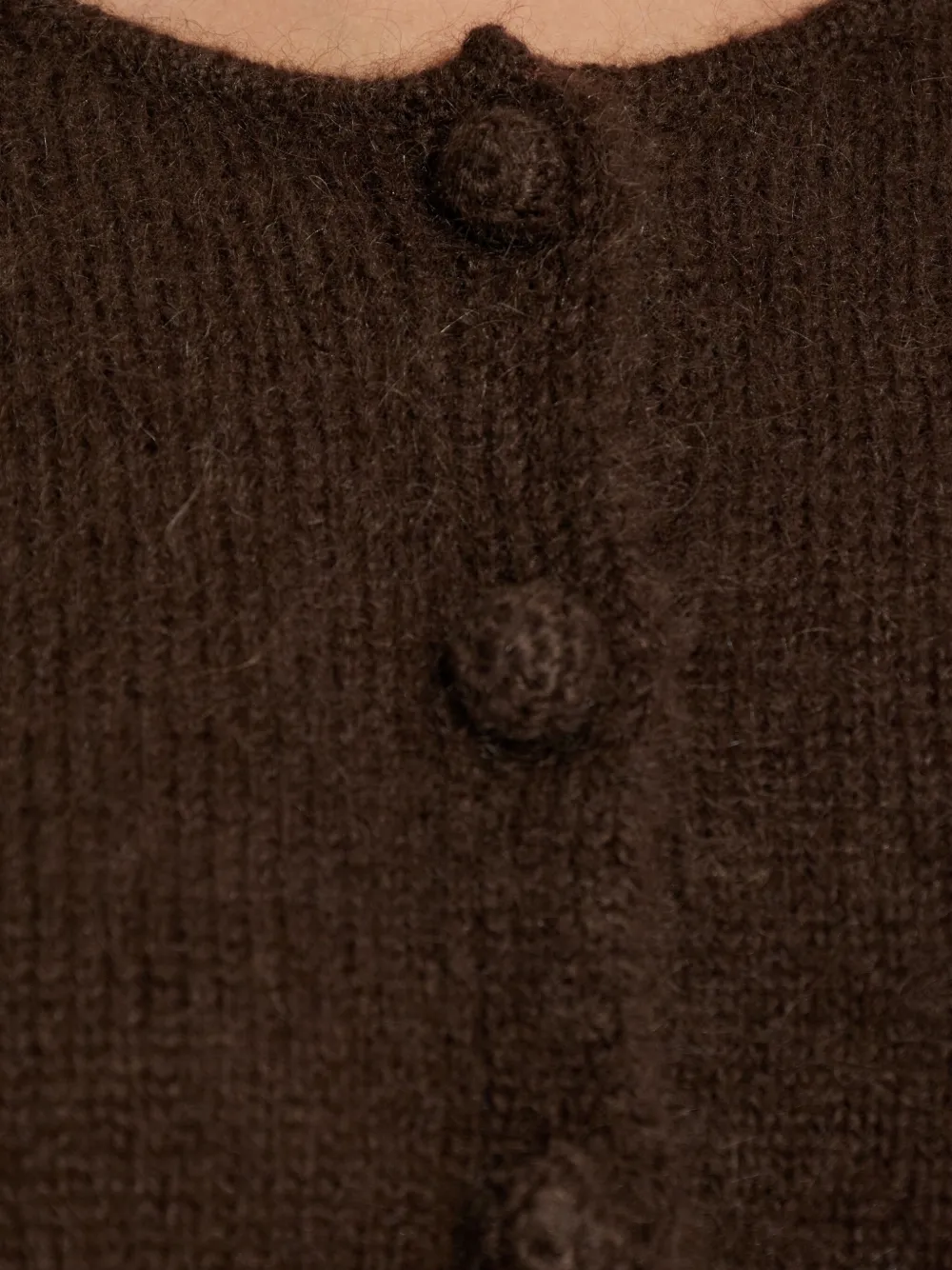 By Malene Birger Button-detailed Ribbed Skirt In Brown