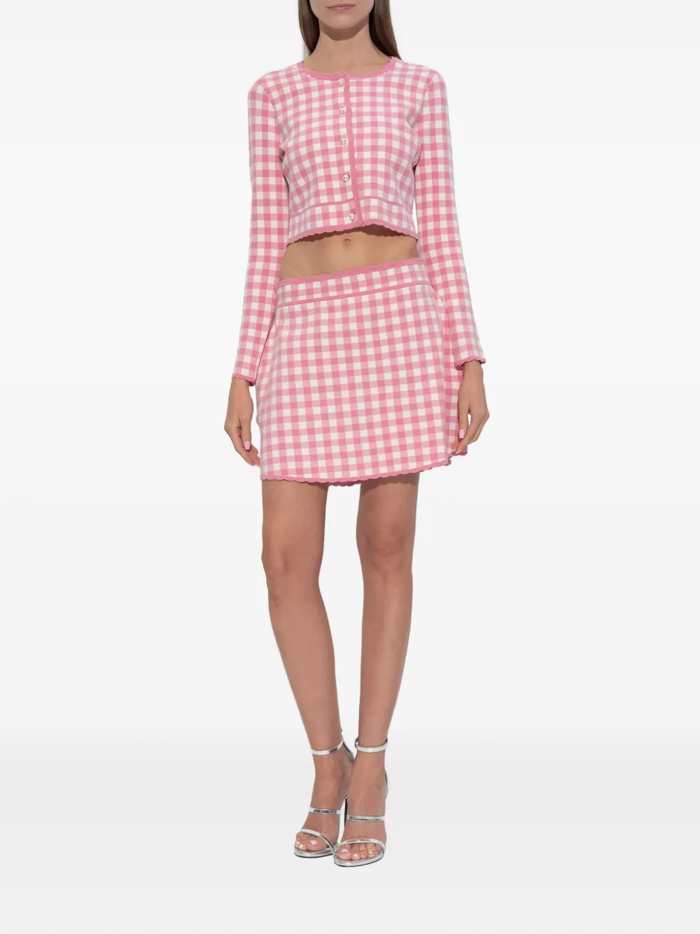Loveshackfancy Pearl-button Cardigan In Pink