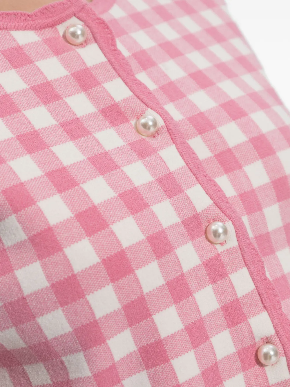 Loveshackfancy Pearl-button Cardigan In Pink