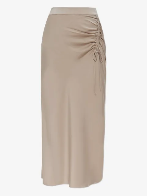 AllSaints Alexia ruched drawstring midi skirt