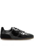 Moschino patent-leather low-top sneakers - Black