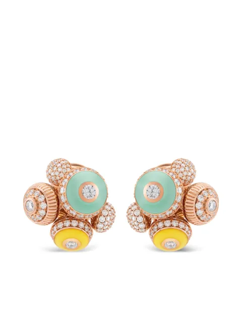 Aneka aretes Poetry in Motion Rhapsody en oro rosa reciclado de 18kt con diamantes