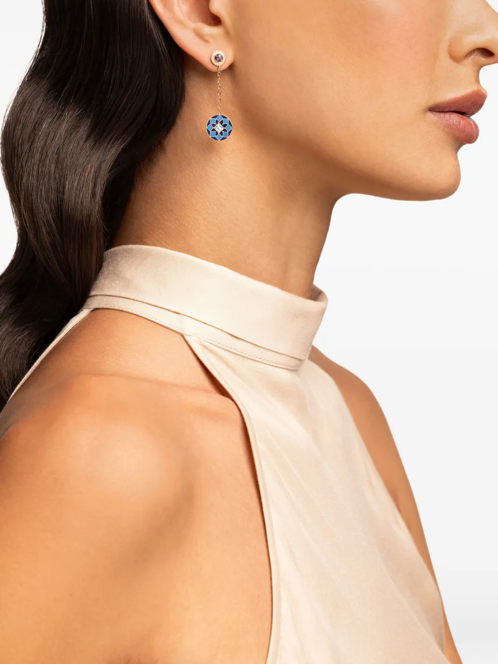Aneka boucles d'oreilles Kaleido en or rose recyclé 18ct | Image 2