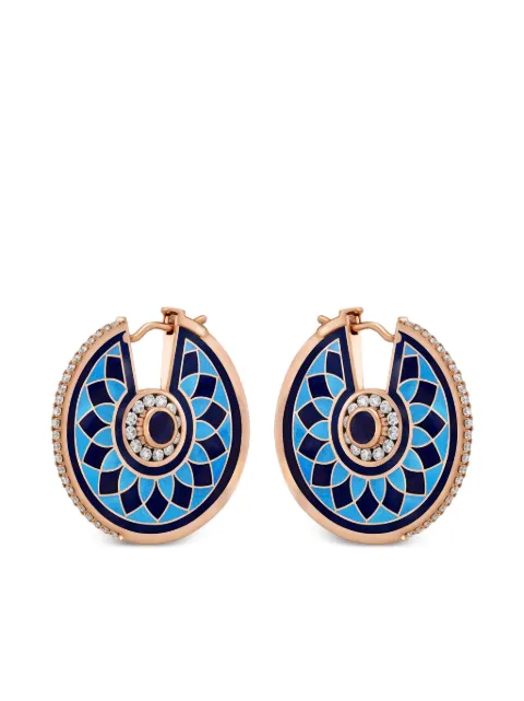 Aneka arracadas Kaleido en oro rosa reciclado de 18kt con diamantes
