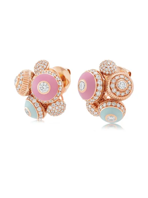 Aneka aretes Poetry in Motion Rhapsody en oro rosa reciclado de 18kt con diamantes