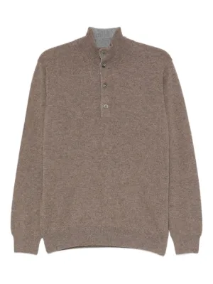 Brunello Cucinelli Suéter Polo De Cashmere | Marrom | FARFETCH BR