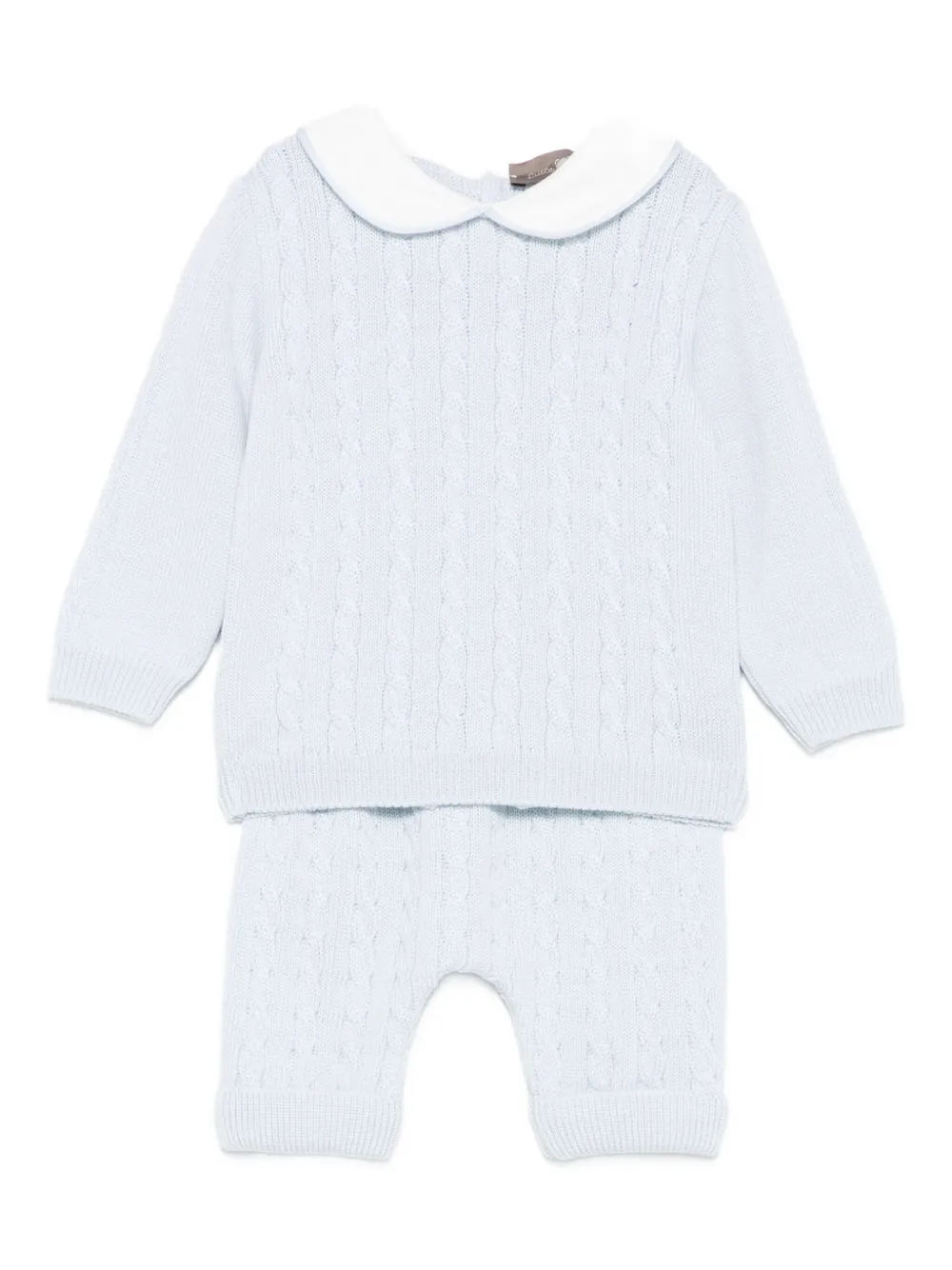 Little Bear cable-knit track suit - Blu