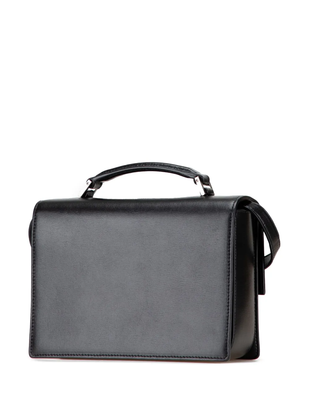 Pre-owned Saint Laurent 2017 Medium Calfskin Bellechasse Satchel In Black