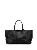 Bottega Veneta Pre-Owned 2012-2025 Medium Lambskin Intreccio Cabat tote bag - Black
