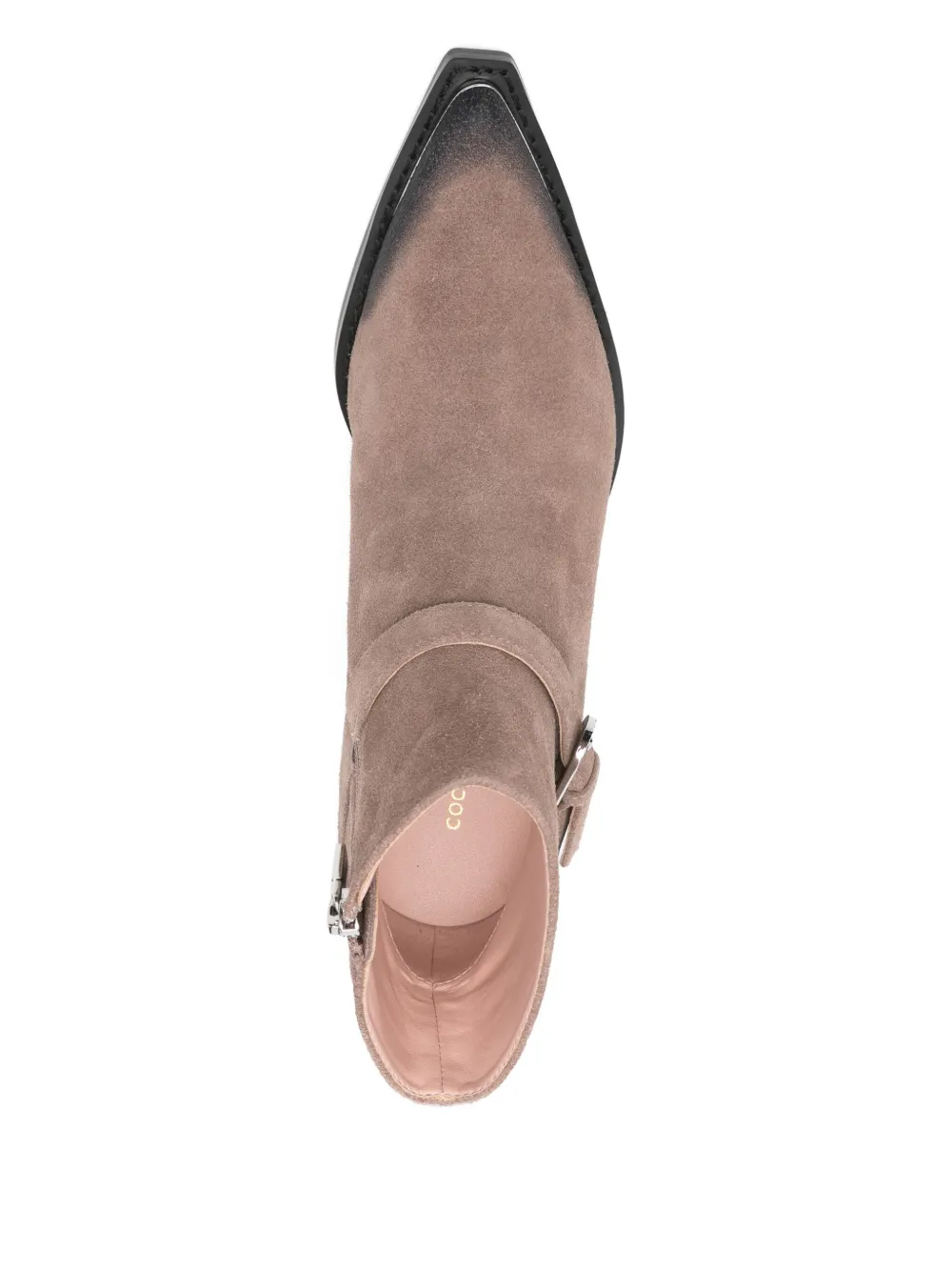 Coccinelle Buckle-fastening Pointed-toe Boots In Brown