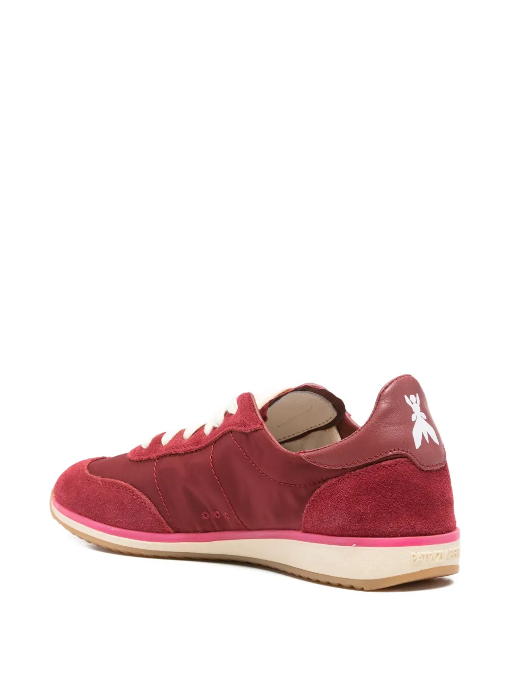 Patrizia Pepe suede-panel sneakers Red