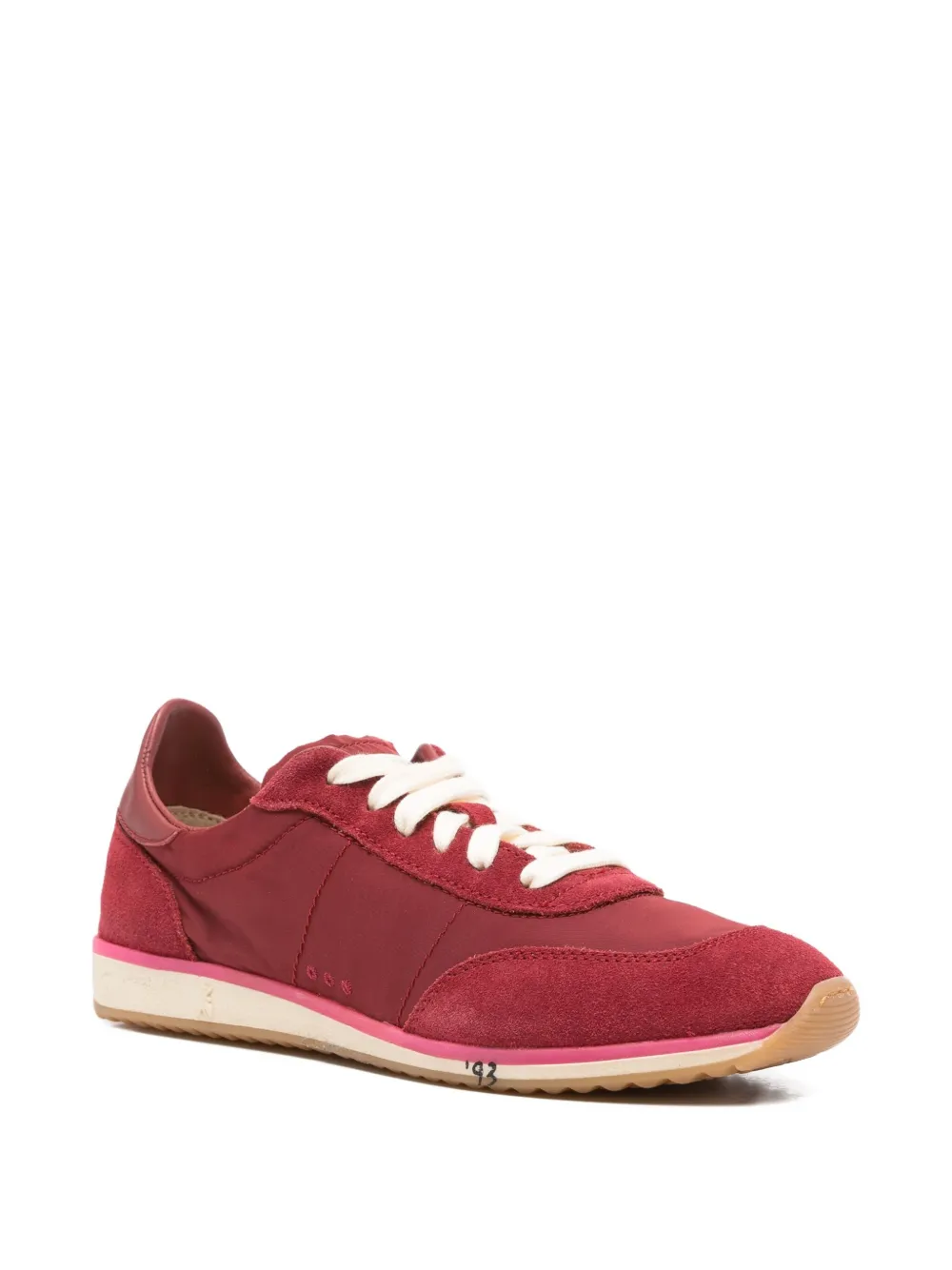 Patrizia Pepe Sneakers met suède vlak - Rood