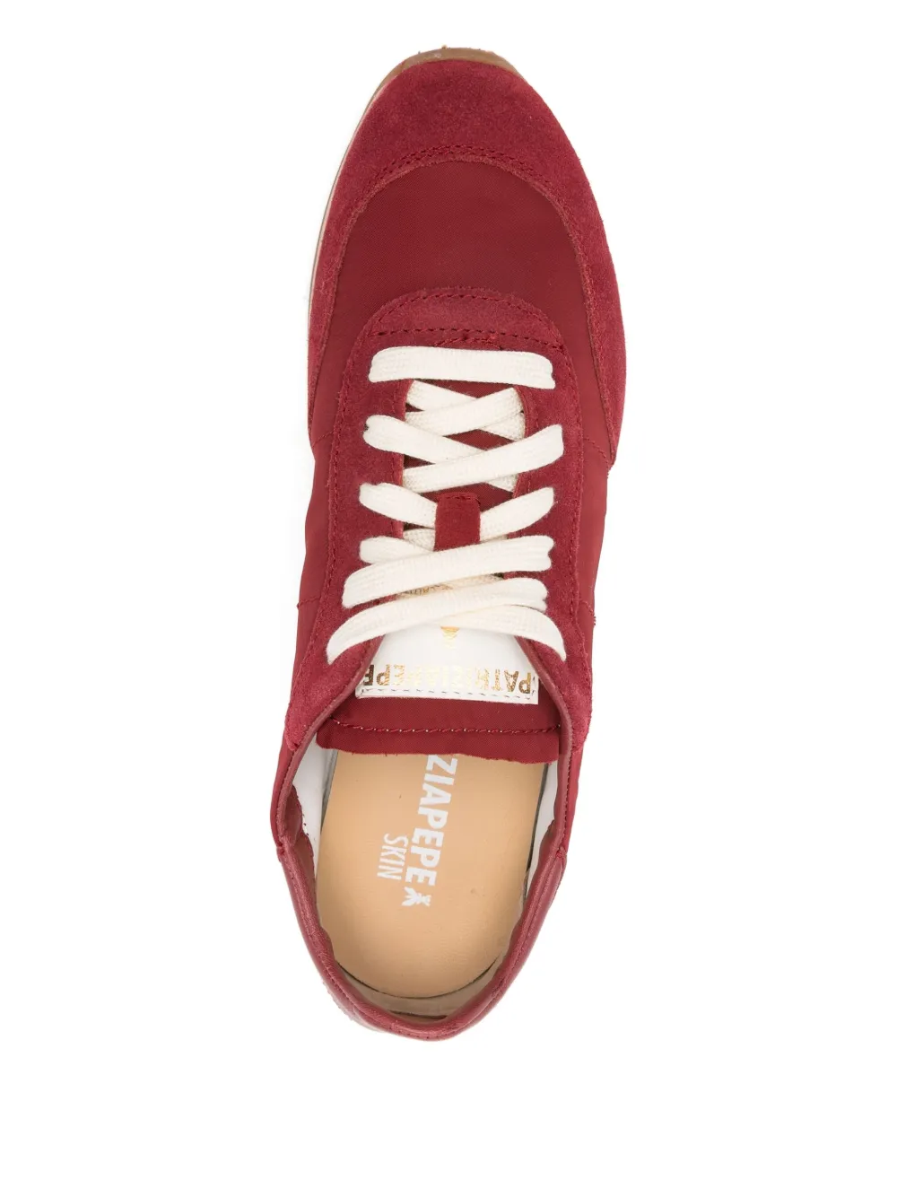 Patrizia Pepe suede-panel sneakers Red