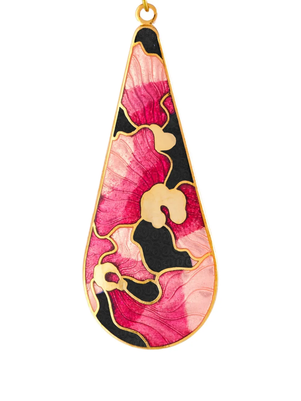 Pre-owned Susan Caplan Vintage 1980s Floral-embellishment Drop Earrings In Gold