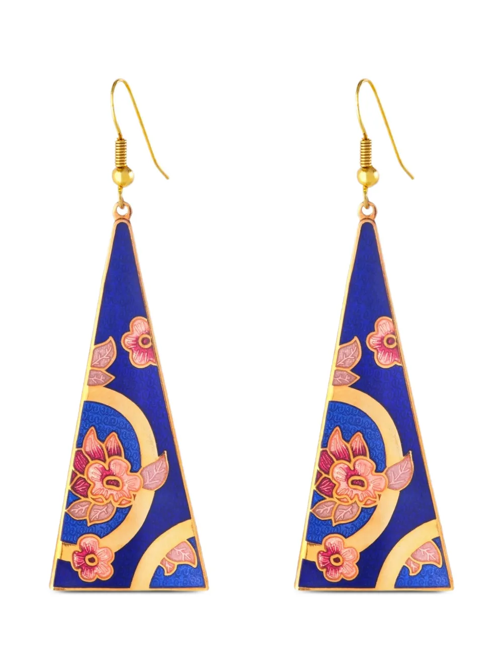 Susan Caplan Vintage 1980s triangular-shape earrings | Gold | Image 1