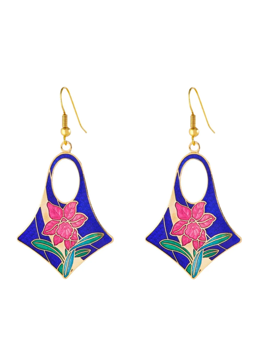 Pre-owned Susan Caplan Vintage 1980 Floral-embellishment Earrings In Gold