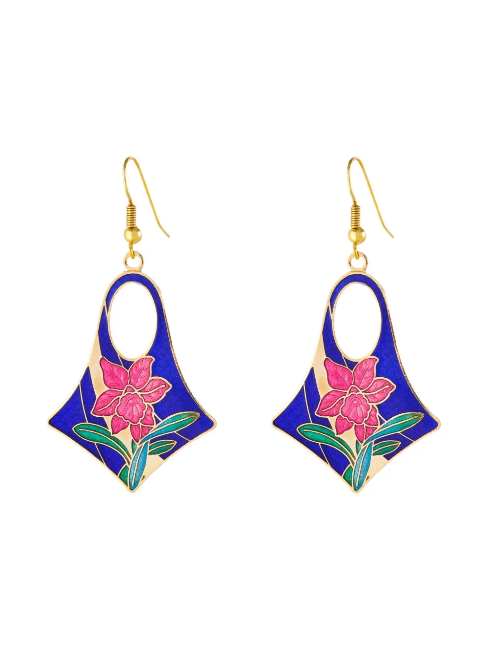 Pre-owned Susan Caplan Vintage 1980 Floral-embellishment Earrings In Gold