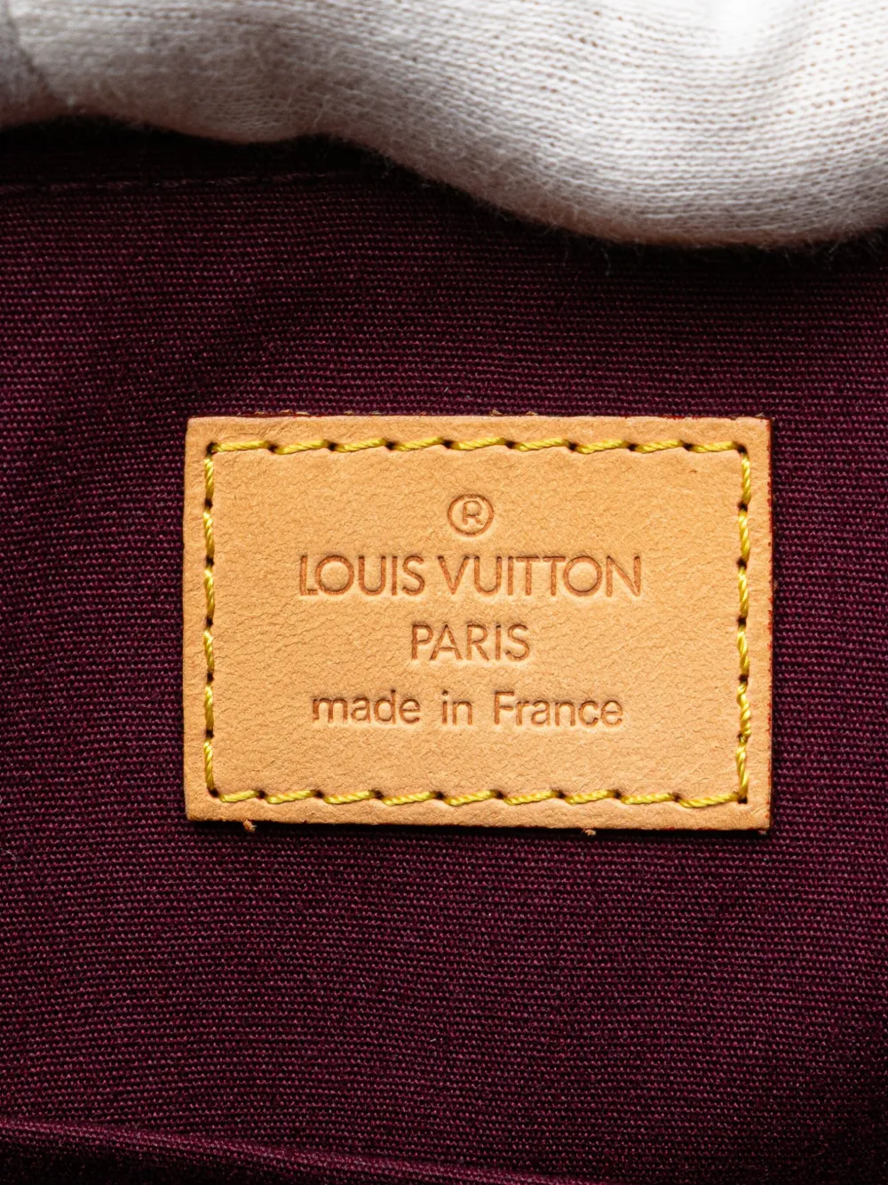 Pre-owned Louis Vuitton 2007 Monogram Vernis Bellevue Pm Tote Bag In Red