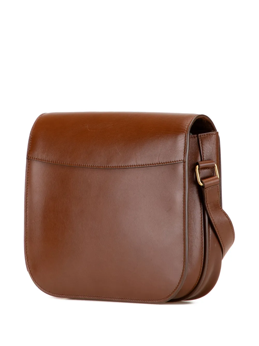 Pre-owned Saint Laurent 2018 Leather Betty Flap Pouch Bag Crossbody Bag In Brown