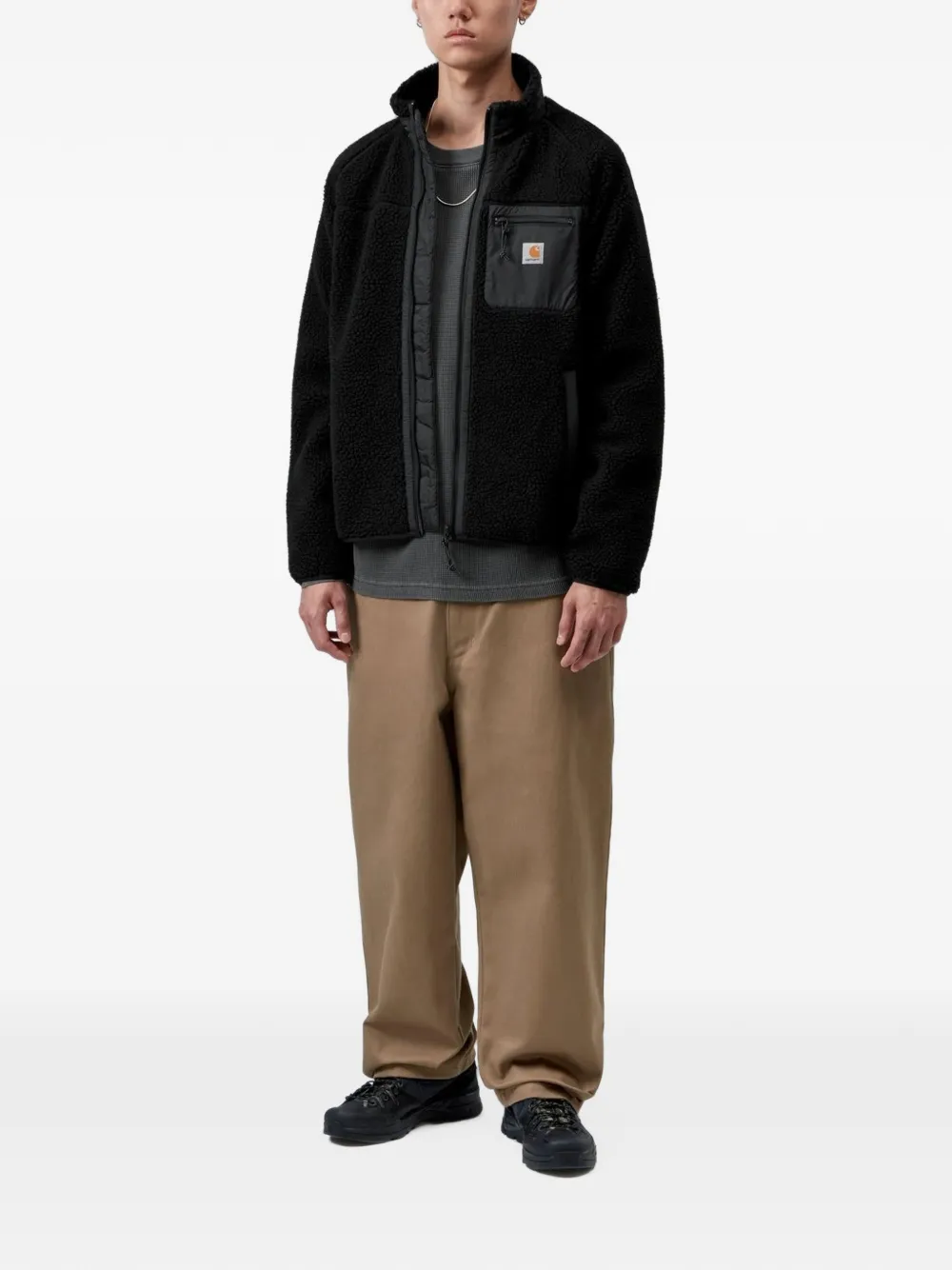 Carhartt WIP Prentis Liner jack met rits Zwart