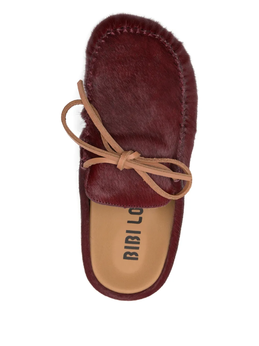 Bibi Lou Leren muiltjes met strikdetail Rood
