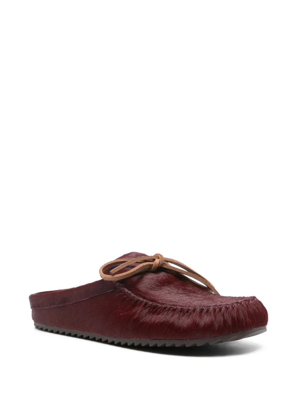 Bibi Lou Leren muiltjes met strikdetail Rood