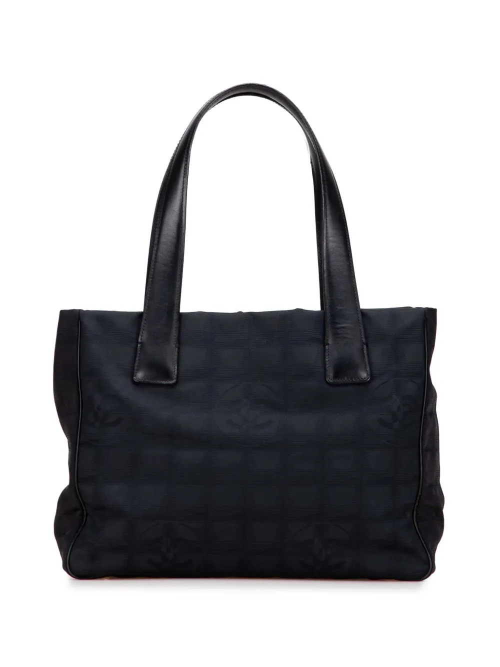 CHANEL Pre-Owned 2003-2004 ナイロン ニュー トラベル ライン トートバッグ - ブラック CHANEL Pre-Owned 2003-2004 ナイロン ニュー トラベル ライン トートバッグ - ブラック