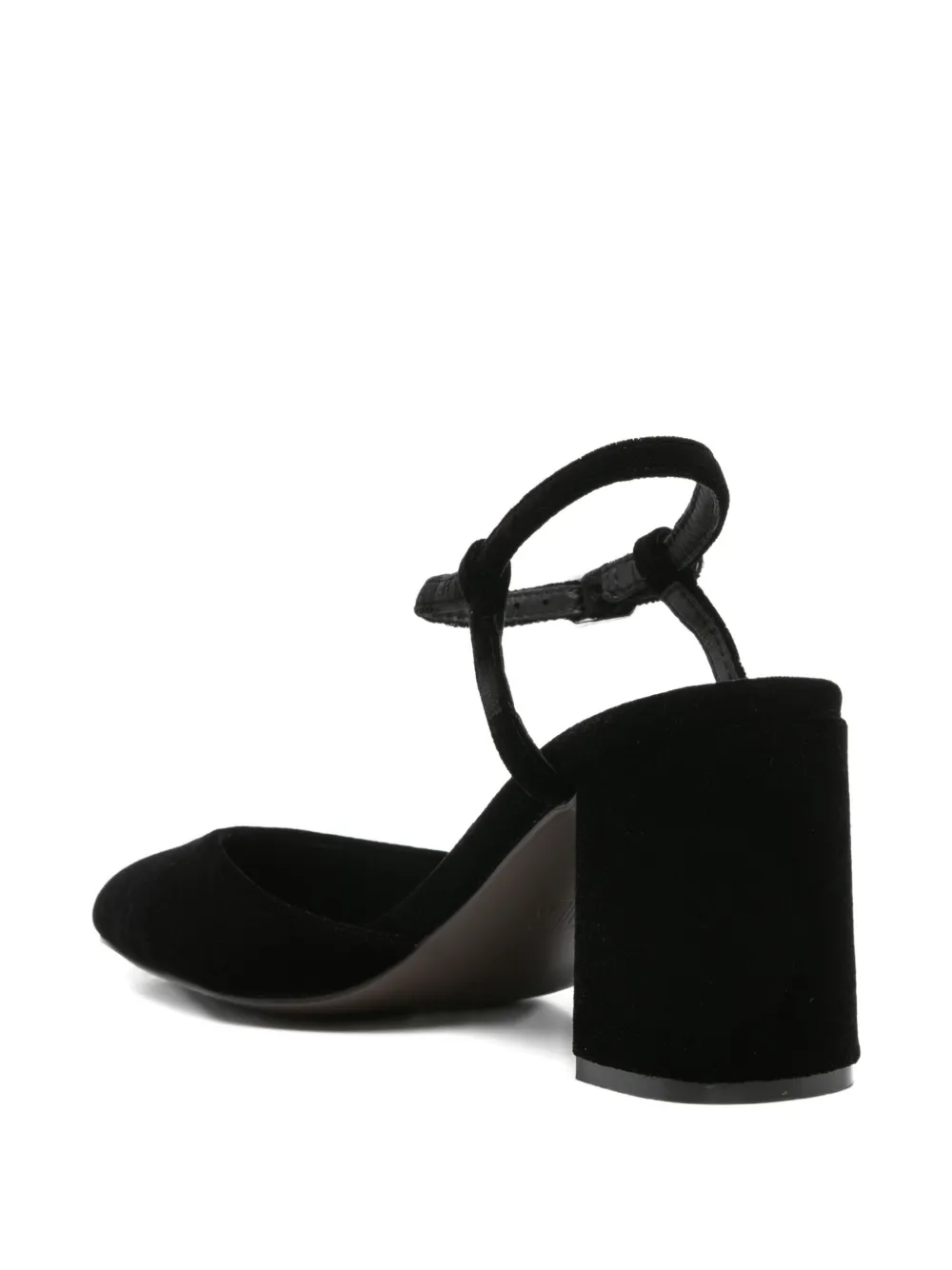 Bibi Lou 80mm Ankle-strap Block-heel Pumps In Black